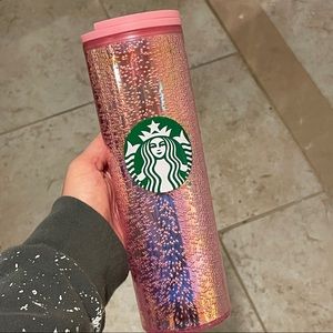 Starbucks holiday pink bubble tumbler